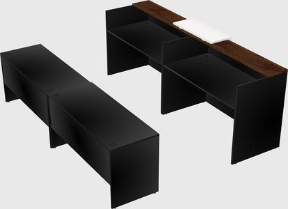 Shared u-shaped reception desks