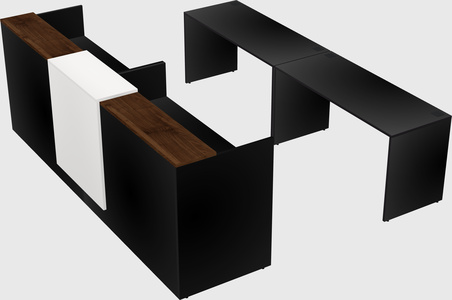 Shared u-shaped reception desks