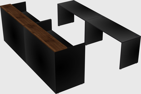 Shared u-shaped reception desks