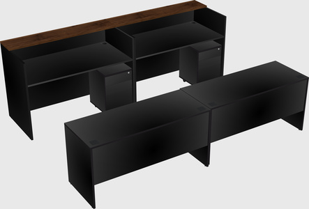 Shared u-shaped reception desks