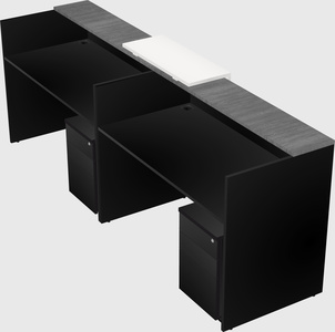 Shared u-shaped reception desks