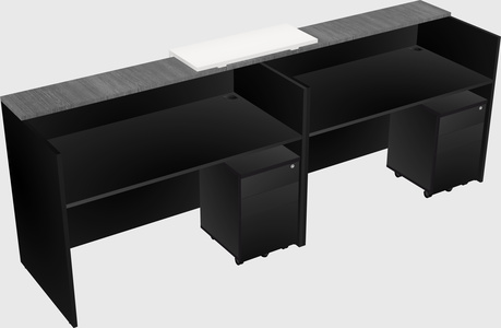 Shared u-shaped reception desks