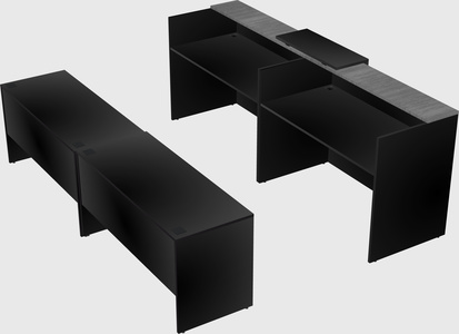 Shared u-shaped reception desks