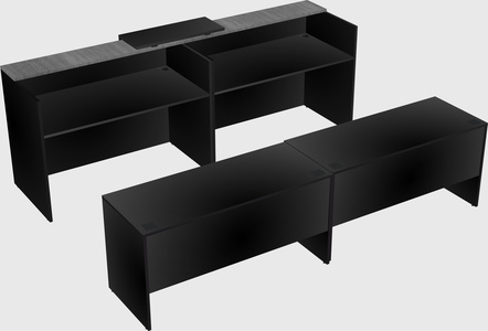 Shared u-shaped reception desks