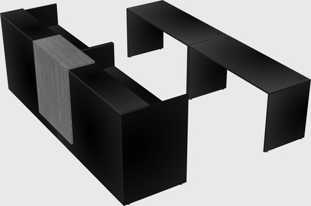 Shared u-shaped reception desks