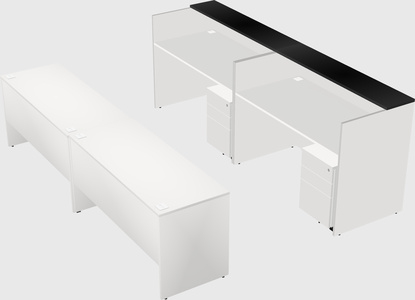 Shared u-shaped reception desks