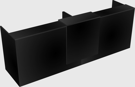 Shared u-shaped reception desks