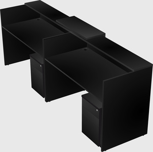 Shared u-shaped reception desks