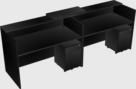 Shared u-shaped reception desks