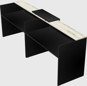 Shared u-shaped reception desks