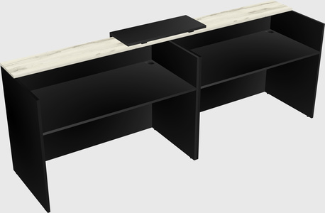 Shared u-shaped reception desks