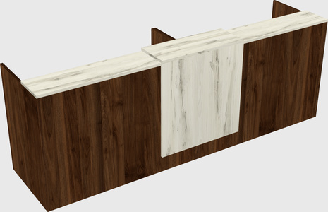 Shared u-shaped reception desks