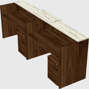 Shared u-shaped reception desks