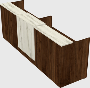 Shared u-shaped reception desks