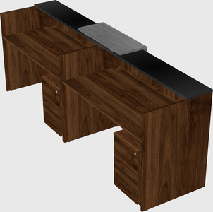 Shared u-shaped reception desks