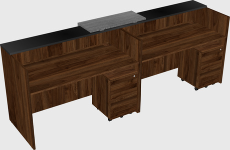 Shared u-shaped reception desks