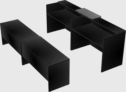 Shared u-shaped reception desks
