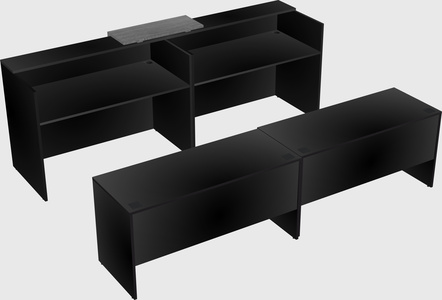 Shared u-shaped reception desks
