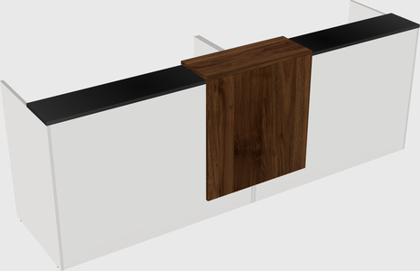 Shared u-shaped reception desks