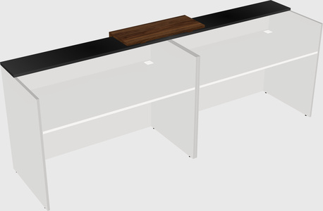 Shared u-shaped reception desks