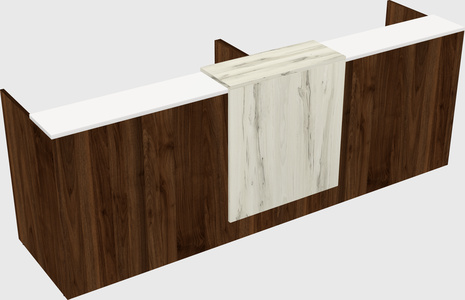 Shared u-shaped reception desks