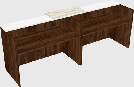 Shared u-shaped reception desks
