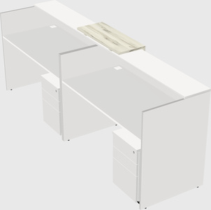 Shared u-shaped reception desks