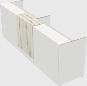 Shared u-shaped reception desks