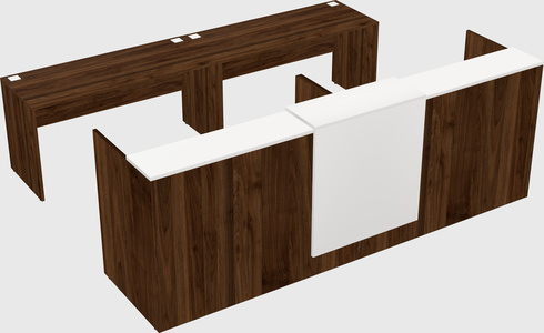 Shared u-shaped reception desks