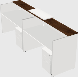 Shared u-shaped reception desks