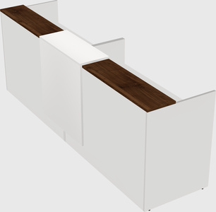 Shared u-shaped reception desks