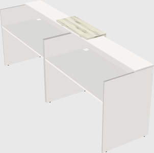 Shared u-shaped reception desks
