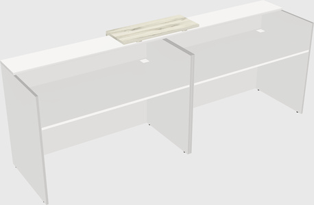 Shared u-shaped reception desks