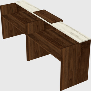 Shared u-shaped reception desks