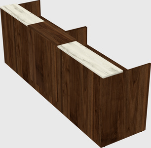 Shared u-shaped reception desks