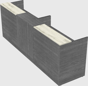 Shared u-shaped reception desks