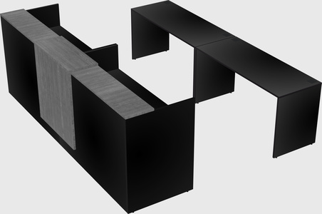 Shared u-shaped reception desks