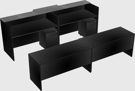 Shared u-shaped reception desks