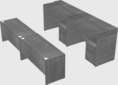 Shared u-shaped reception desks