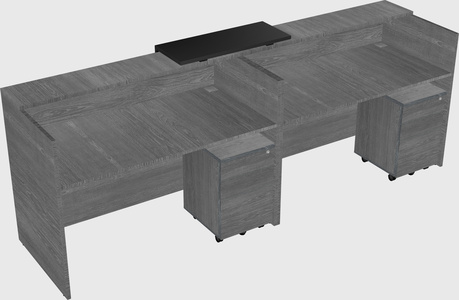 Shared u-shaped reception desks