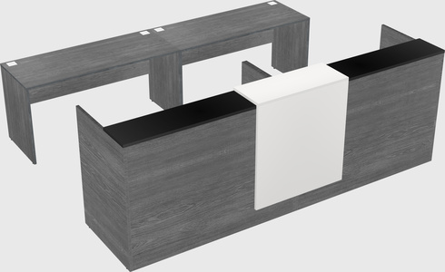 Shared u-shaped reception desks