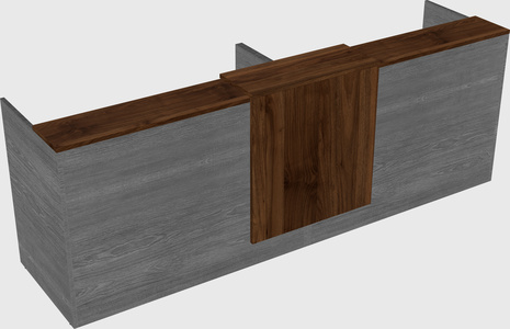 Shared u-shaped reception desks