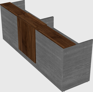 Shared u-shaped reception desks