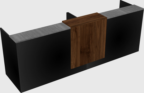 Shared u-shaped reception desks