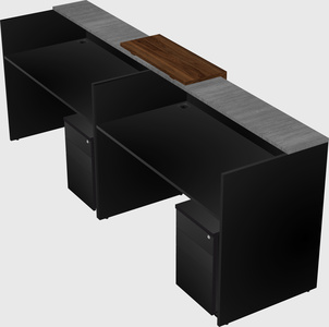 Shared u-shaped reception desks