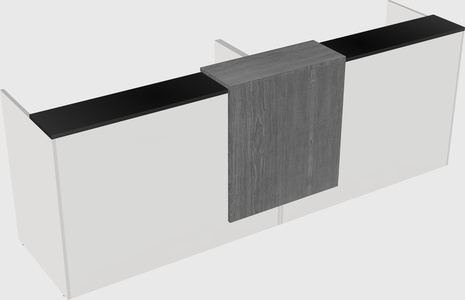 Shared u-shaped reception desks