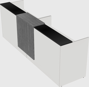 Shared u-shaped reception desks
