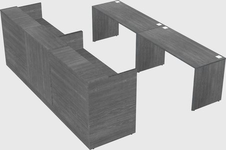 Shared u-shaped reception desks
