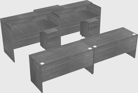 Shared u-shaped reception desks