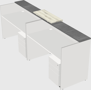 Shared u-shaped reception desks